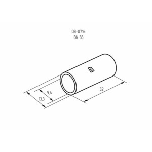 Соединительная гильза Rexant 08-0716 L-32 мм 35 мм (ГМЛ (DIN) 35) (25 штук)