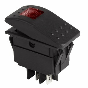 Выключатель клавишный Rexant 36-4465 24V 35А (4с) ON-OFF красный с подсветкой, 10шт