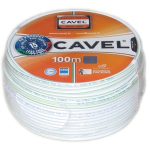 Кабель коаксиальный Cavel 01-2432 SAT 703 B, бухта 100 м, белый