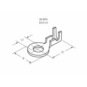 Наконечник кольцевой Rexant 08-0076 4.3 мм, 0.5-0.8 мм (НК 4-0,5-0,8) (в упак. 100 шт.)