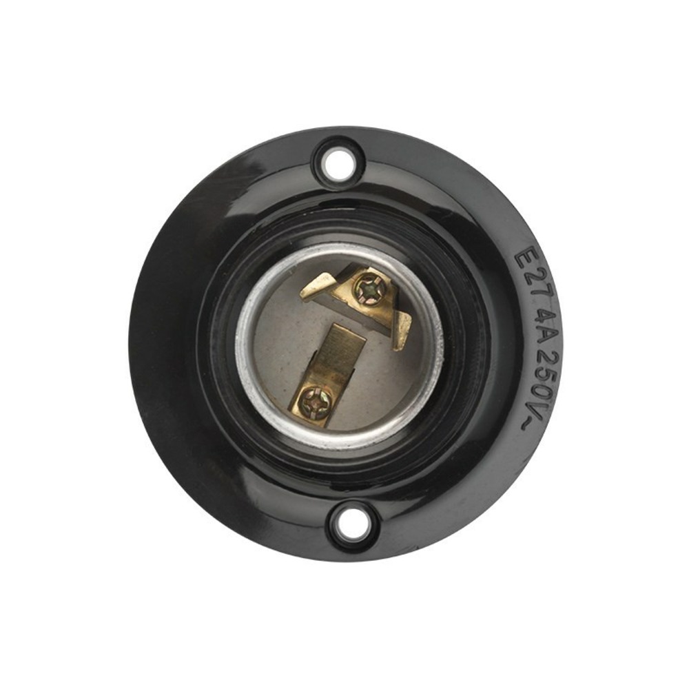 Сетевой переходник Rexant 11-8818 Патрон карболитовый потолочный Е27 черный c этикеткой