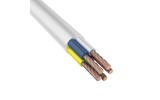 Провод электрический Rexant 01-8074-10 Провод соединительный ПВС 5x6,0 мм, белый, длина 10 метров, ГОСТ 7399-97