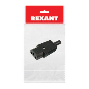 Разъем Силовой Rexant 11-0004-9 Сетевой штекер на шнур (1 шт. )