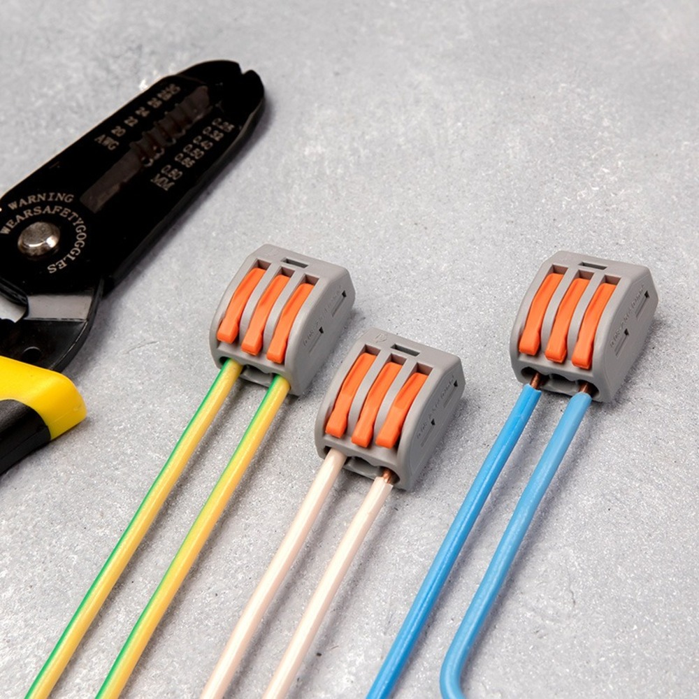 Универсальная клемма 3-проводная Rexant 07-5253-4 серая (0,08-2,5/4 мм) (50 шт./уп.)