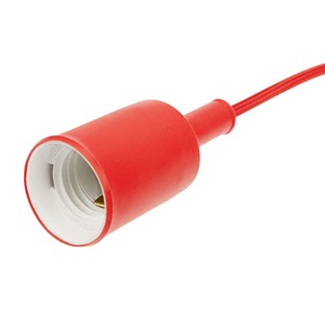 Сетевой переходник Rexant 11-8888 Патрон E27 силиконовый со шнуром 1м красный