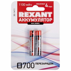 Аккумулятор Ni-MH AAA Rexant 30-1411 1.2В 1100мАч (2 штуки)