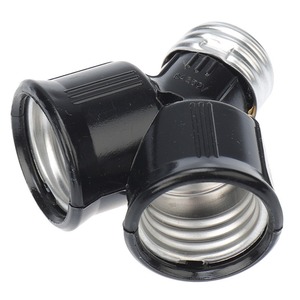 Сетевой переходник Rexant 11-8860 Разветвитель цокольный Е27-2хЕ27 черный