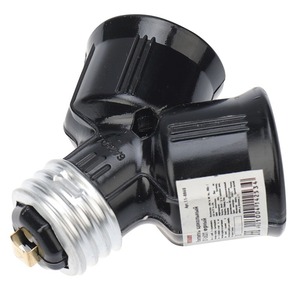 Сетевой переходник Rexant 11-8860 Разветвитель цокольный Е27-2хЕ27 черный