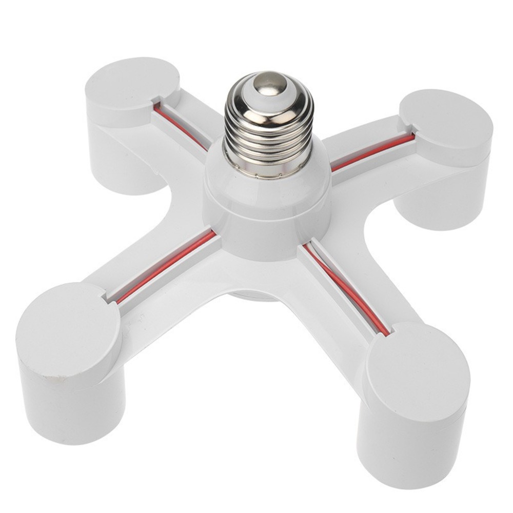 Сетевой переходник Rexant 11-8862 Разветвитель цокольный Е27-4хЕ27 (поворотный цоколь) белый