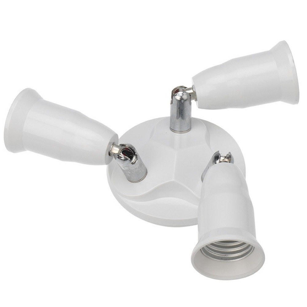 Сетевой переходник Rexant 11-8863 Разветвитель цокольный Е27-3хЕ27 (поворотный цоколь) белый