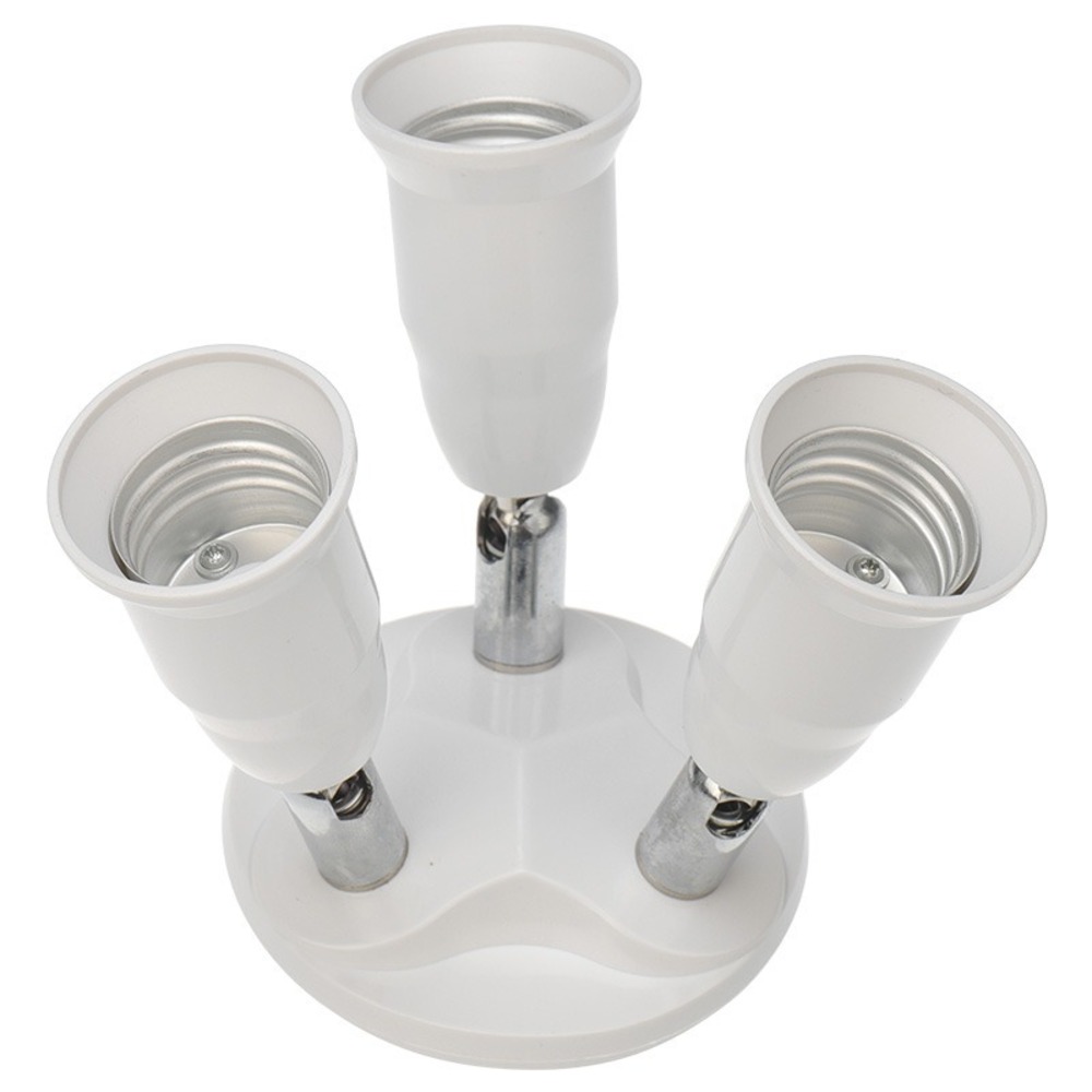 Сетевой переходник Rexant 11-8863 Разветвитель цокольный Е27-3хЕ27 (поворотный цоколь) белый