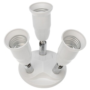 Сетевой переходник Rexant 11-8863 Разветвитель цокольный Е27-3хЕ27 (поворотный цоколь) белый
