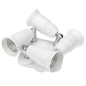 Сетевой переходник Rexant 11-8864 Разветвитель цокольный Е27-4хЕ27 белый