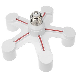 Сетевой переходник Rexant 11-8865 Разветвитель цокольный Е27-5хЕ27 белый