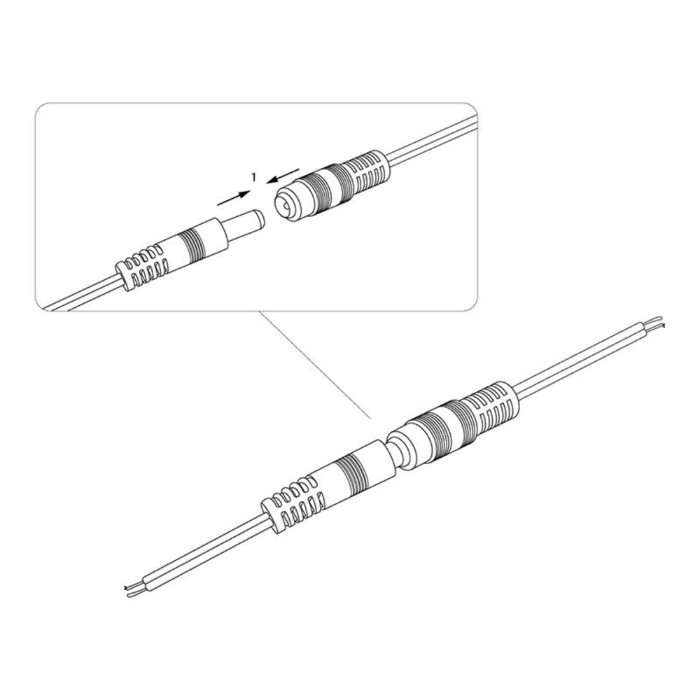 Разъем питания гнездо Rexant 14-0310 2.1х5.5 с проводом 20см (50 штук)
