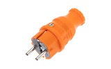 Вилка прямая влагозащищенная Rexant 111-015 c/з, 16 А, IP44, каучук оранжевая
