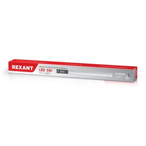 Светильник светодиодный линейный Rexant 607-212 T5-01 5 Вт 400 Лм 6500 K IP20 315 мм с выключателем и соединителем