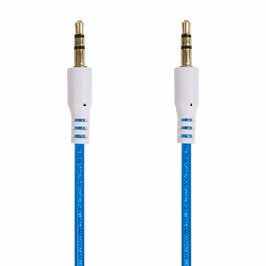 Аудиокабель AUX 3.5 мм Rexant 18-4084 гелевый, синий, 1.0m