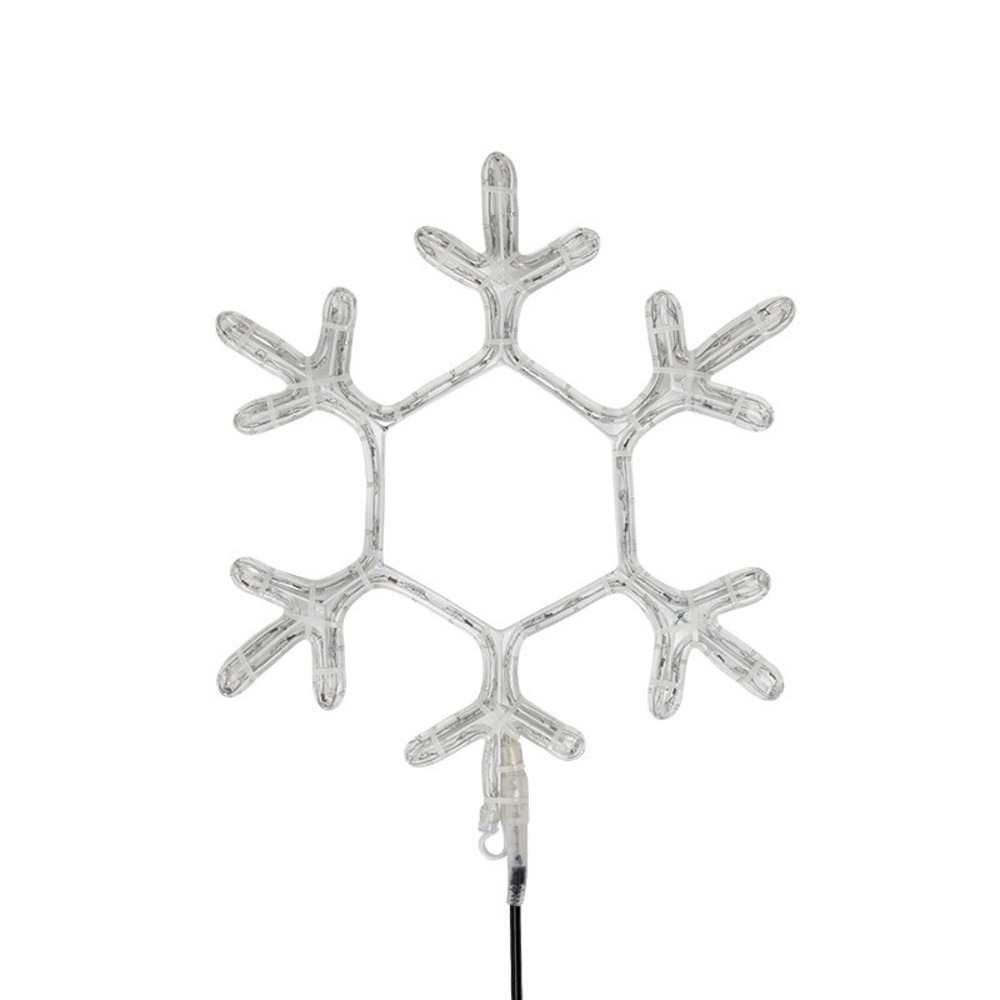 Световая фигура Neon-Night 501-210 Фигура Снежинка, цвет ТЕПЛЫЙ БЕЛЫЙ, размер 30х28см