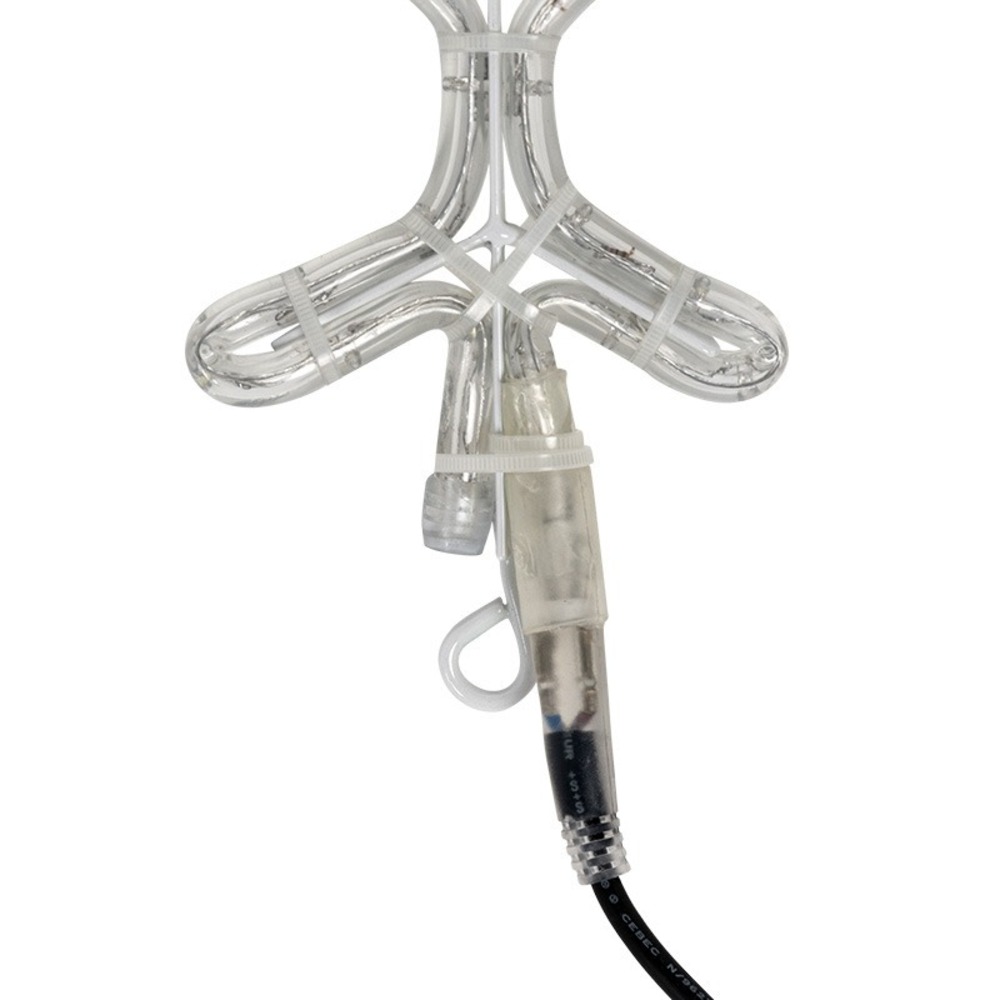 Световая фигура Neon-Night 501-210 Фигура Снежинка, цвет ТЕПЛЫЙ БЕЛЫЙ, размер 30х28см