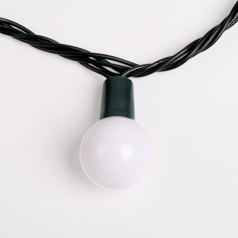 Гирлянда Шарики Neon-Night 303-555 25 мм 5м, темно-зеленый ПВХ, 25 диодов, цвет Белый, Без контроллера