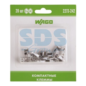 Соединитель кабеля WAGO 07-5141-20 Компактная 2-проводная клемма, 20 штук (серия 2273-242)