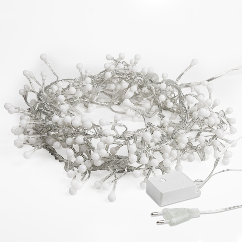 Гирлянда Мишура LED Neon-Night 303-606 3 м прозрачный ПВХ, 288 диодов, цвет ТЕПЛЫЙ БЕЛЫЙ