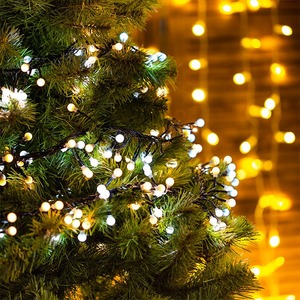 Гирлянда «Мишура LED» Neon-Night 303-608 3 м, темно-зеленый ПВХ, 288 диодов, цвет белый + теплый белый