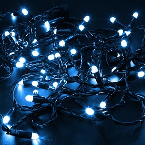 Гирлянда Нить Neon-Night 305-143 10м, постоянное свечение, черный ПВХ, 24В, цвет Синий