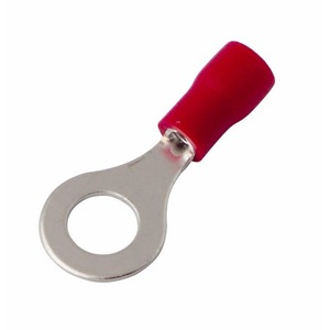 Наконечник кольцевой изолированный Rexant 08-0015 6.5 мм 0.5-1.5 мм (НКи 1.5-6/НКи 1,25-6) красный (в упак. 100 шт.)