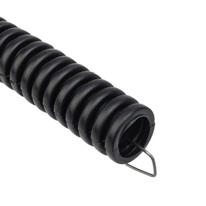 Труба гофрированная из ПНД Rexant 28-0160-10 с зондом, черная, 16 мм (бухта 10 м/уп.)