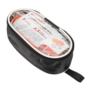 Трос буксировочный Rexant 80-0226 2.5 т, 5 м, с двумя крюками, в чехле
