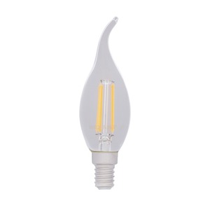 Лампа филаментная Rexant 604-106 Свеча на ветру CN37 7.5 Вт 600 Лм 4000K E14 диммируемая, прозрачная колба, 10шт