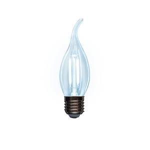 Лампа филаментная Rexant 604-108 Свеча на ветру CN37 7.5 Вт 600 Лм 4000K E27 диммируемая, прозрачная колба, 10шт