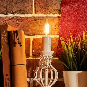 Лампа филаментная Rexant 604-109 Свеча на ветру CN37 9.5 Вт 950 Лм 2700K E14 прозрачная колба, 10шт