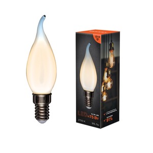 Лампа филаментная Rexant 604-113 Свеча на ветру CN37 9.5 Вт 915 Лм 2700K E14 матовая колба, 10шт