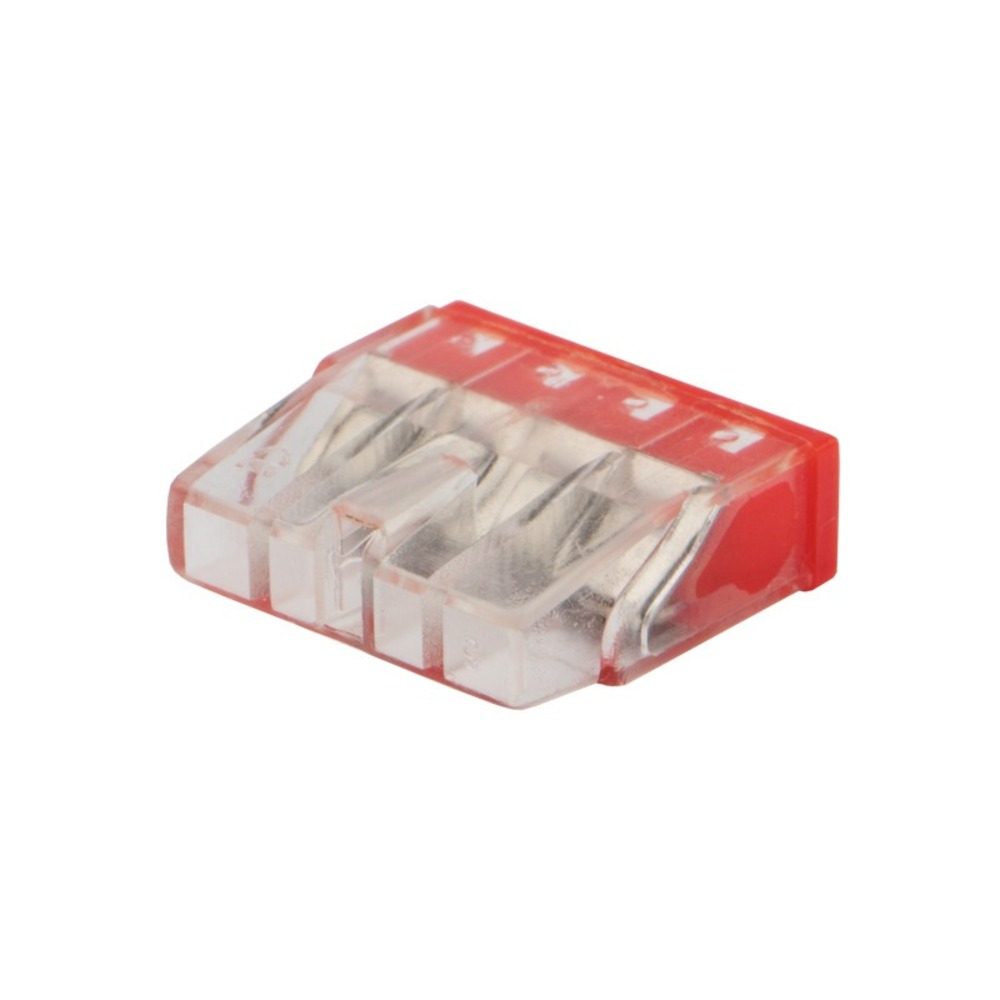 Экспресс-клемма Rexant 07-3213-20 4-проводная 0.5-2.5 мм, прозрачная, блистер (20 шт./уп.)