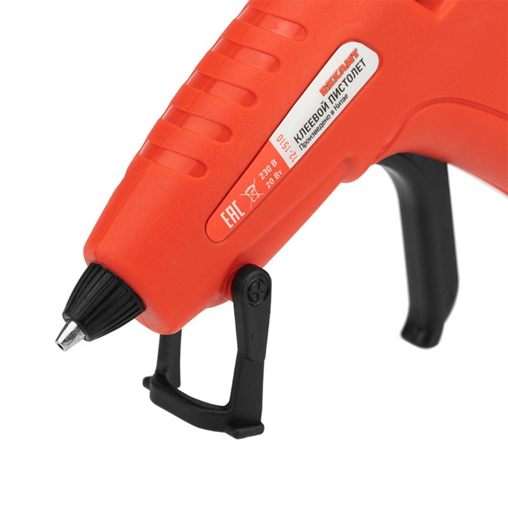 Клеевой пистолет Rexant 12-1510 Пистолет клеевой, 20 Вт, 7 мм, ЭКСПЕРТ, блистер