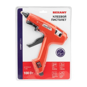 Клеевой пистолет Rexant 12-1530 Пистолет клеевой, 100 Вт, 11 мм, ЭКСПЕРТ, блистер