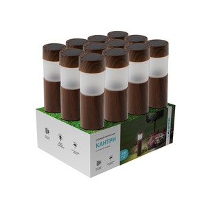 Светильник садовый Lamper 602-275 Кантри LED с текстурой дуба, с солнечной панелью и аккумулятором