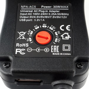 Универсальное зарядное устройство 30Вт Gembird NPA-AC5