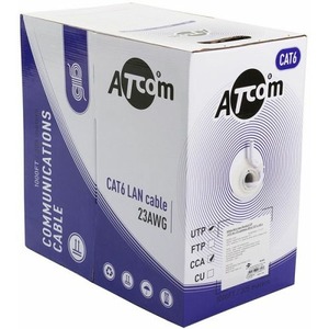 Витая пара Atcom AT0507 FTP cat 6 (CU, 0.5 mm, 305 m) экран