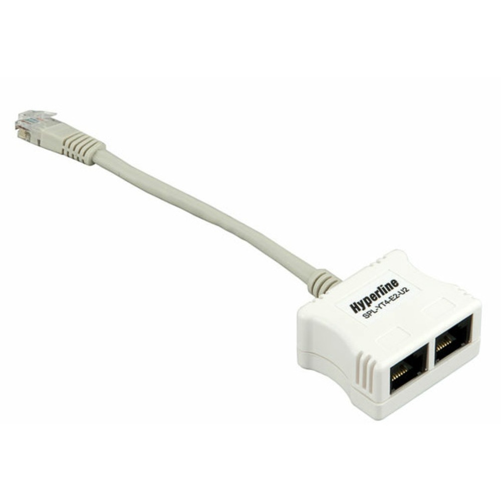 Переходник RJ45 - RJ45 Hyperline SPL-YT4-E2-U2