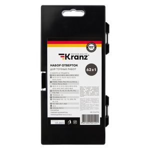 Набор отверток для точных работ Kranz KR-12-4774 62 предмета