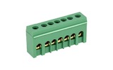 Шина PE «земля» в корпусном зеленом изоляторе Rexant 11-2321 на DIN-рейку 6x9 мм 7 групп (50 штук)