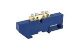 Шина «N» нулевая с синим изолятором Rexant 11-2338 на DIN-рейку 6x9 мм стойка бол. 4 группы (20 штук)