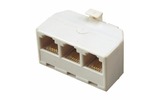Переходник RJ11 - RJ11 Rexant 03-0041 Телефонный тройник RJ-14 (50 штук)