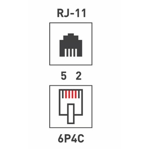 Переходник RJ11 - RJ11 Rexant 03-0041 Телефонный тройник RJ-14 (50 штук)