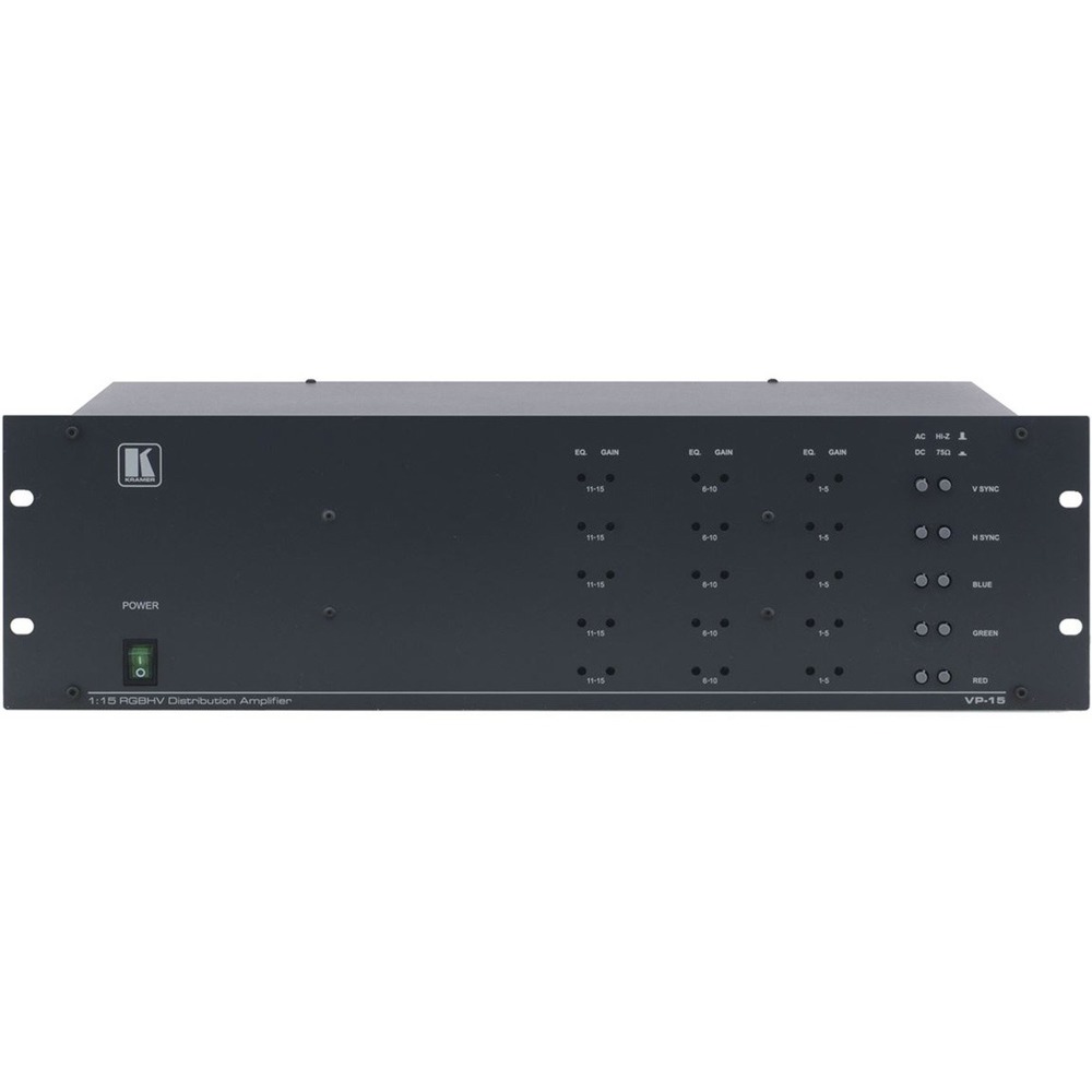 Усилитель-распределитель Компонентное видео и аудио Kramer VP-15
