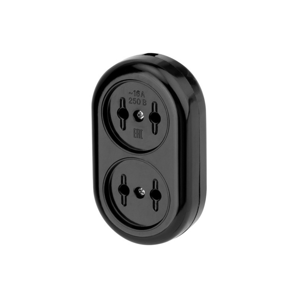 Многорозеточный блок Rexant 11-8979 Колодка 3 гнезда карболитовая б/з 16 А, черная